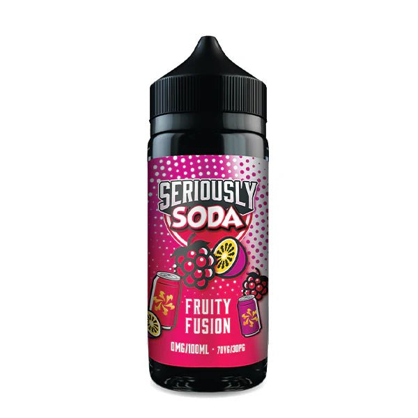 Doozy Seriously Soda E-Liquid fruity fusion 100ml shortfill bottle on white background - UK vape sales