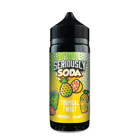 Doozy Seriously Soda E-Liquid tropical twist 100ml shortfill bottle on white background - UK vape sales