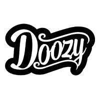 Black and white logo of 'Doozy' on a white background