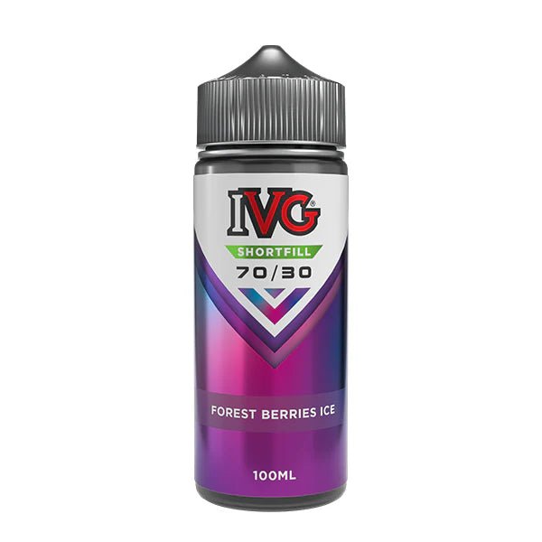 IVG 100ml E-Liquid forest berries ice 100ml shortfill bottle on a white background - UK vape sales