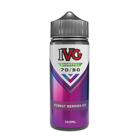 IVG 100ml E-Liquid forest berries ice 100ml shortfill bottle on a white background - UK vape sales
