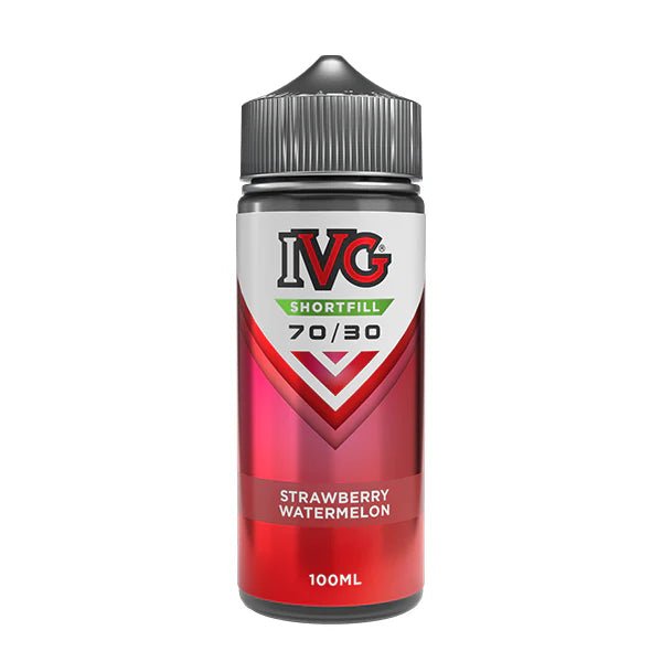IVG 100ml E-Liquid strawberry watermelon 100ml shortfill bottle on a white background - UK vape sales