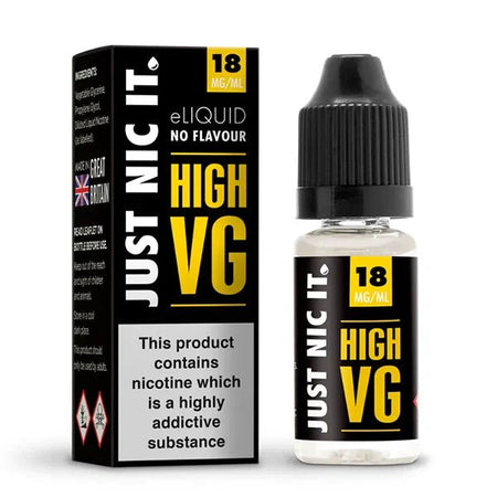 Just Nic It Nicotine Booster Shots High VG nic shot 10ml Bottle With Packaging on White Background - UK Vape Sales