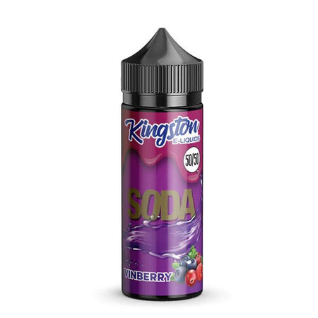Kingston 50/50 E-Liquid Vinberry Soda 100ml shortfill bottle on a white background - uk vape sales