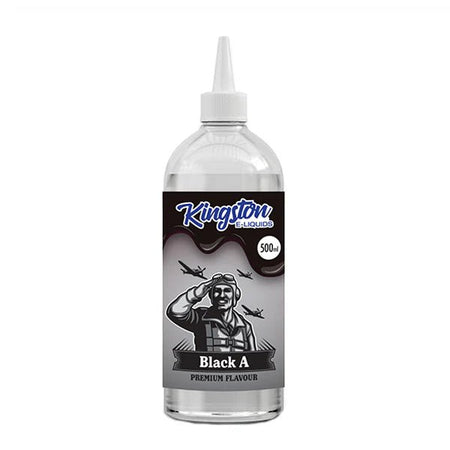 Kingston 500ml E-Liquid black a 500ml bottle on a white background - uk vape sales
