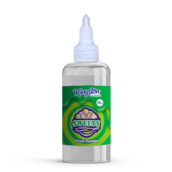 Kingston 500ml E-Liquid fruit pastels sweets 500ml bottle on a white background - uk vape sales