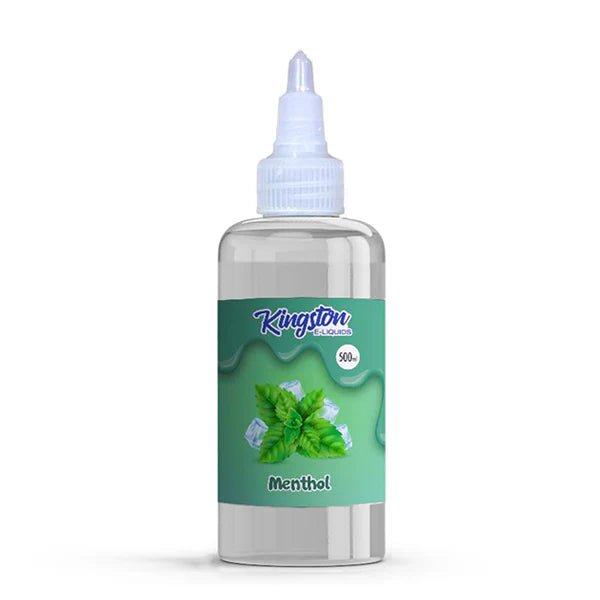 Kingston 500ml E-Liquid menthol 500ml bottle on a white background - uk vape sales