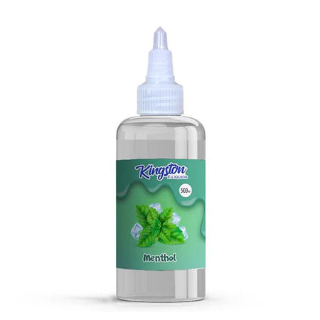 Kingston 500ml E-Liquid menthol 500ml bottle on a white background - uk vape sales
