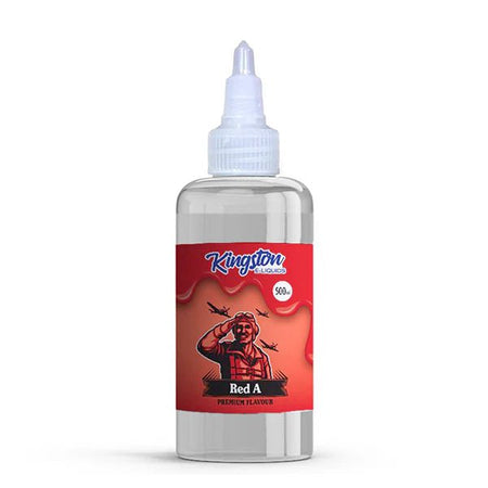 Kingston 500ml E-Liquid red a 500ml bottle on a white background - uk vape sales