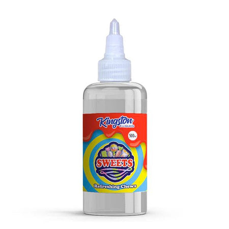 Kingston 500ml E-Liquid refreshing chews sweets 500ml bottle on a white background - uk vape sales