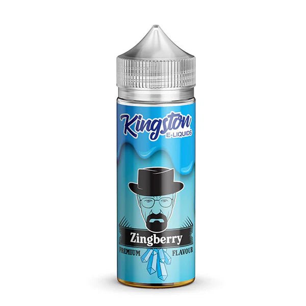 Kingston E-Liquid zingberry 100ml shortfill bottle on a white background - UK vape sales