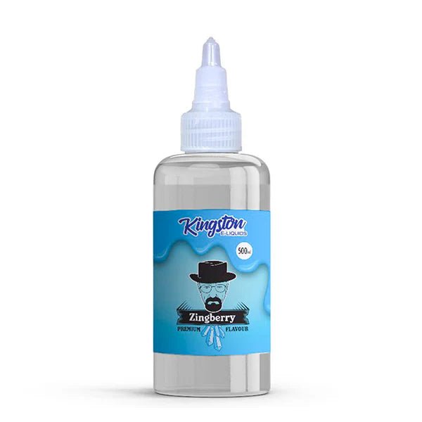 Kingston 500ml E-Liquid zingberry 500ml bottle on a white background - uk vape sales