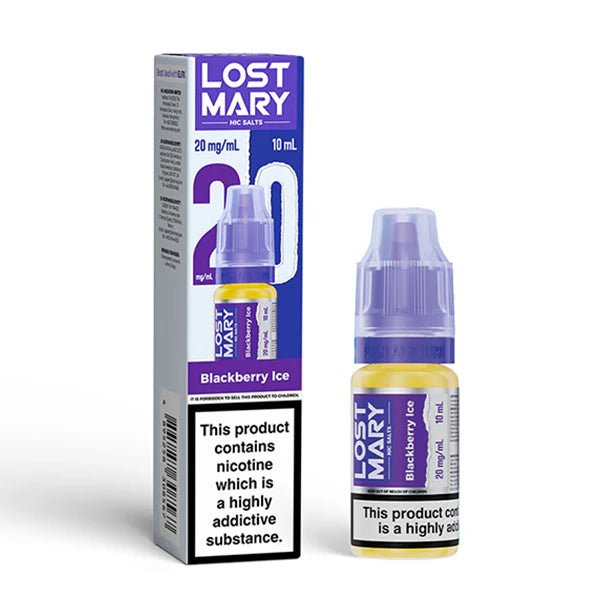 Lost Mary Nic Salts blackberry ice 10ml nic salt bottle with packaging - uk vape sales