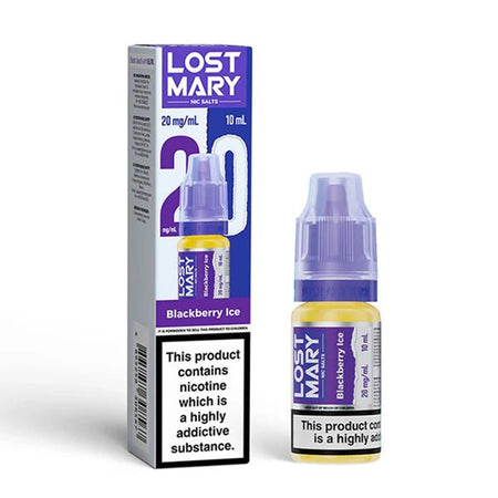 Lost Mary Nic Salts blackberry ice 10ml nic salt bottle with packaging - uk vape sales
