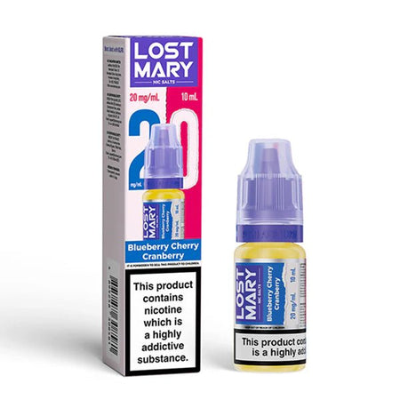 Lost Mary Nic Salts blueberry cherry cranberry 10ml nic salt bottle with packaging - uk vape sales
