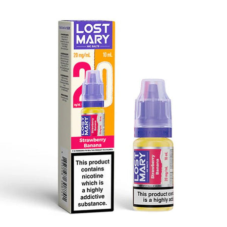Lost Mary Nic Salts strawberry banana 10ml nic salt bottle with packaging - uk vape sales