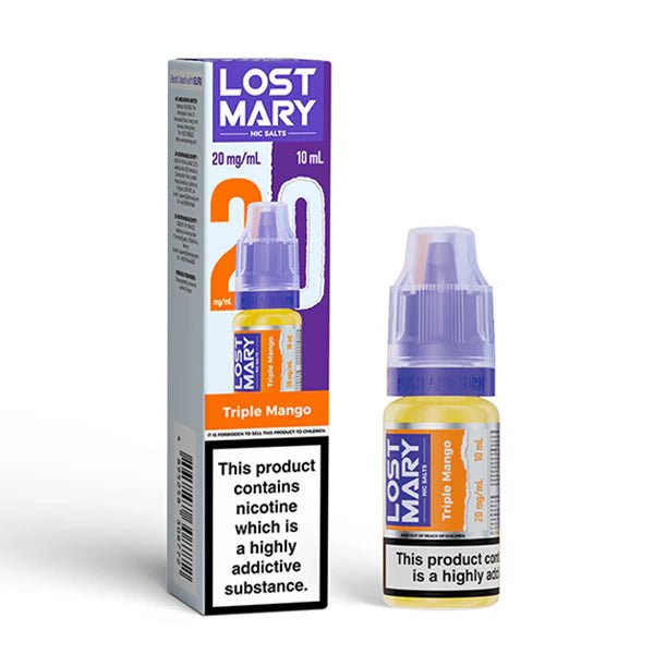 Lost Mary Nic Salts triple mango 10ml nic salt bottle with packaging - uk vape sales
