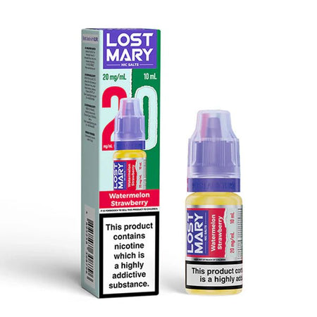 Lost Mary Nic Salts watermelon strawberry 10ml nic salt bottle with packaging - uk vape sales