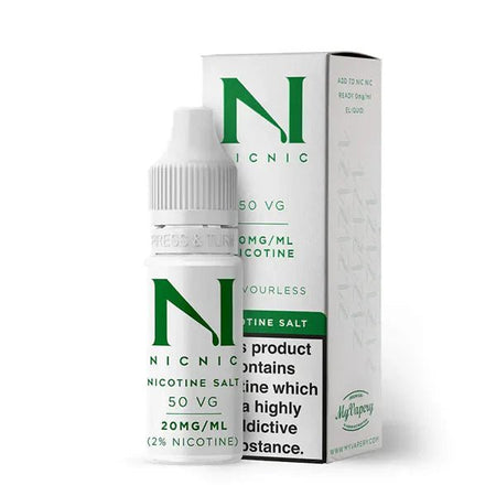 Nic Nic Salt Nicotine Booster Shots 20mg Bottle With Packaging on White Background - UK Vape Sales