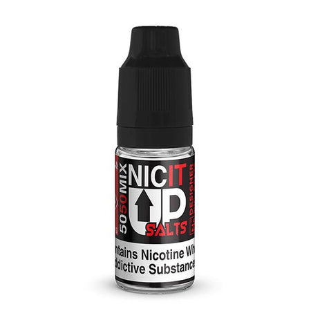Nic It Up Nicotine Booster Shots 50/50 20mg nic shot bottle on a white background - UK vape sales