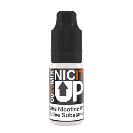 Nic It Up Nicotine Booster Shots 80/20 18mg nic shot bottle on a white background - UK vape sales