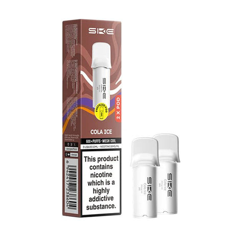SKE 600 PRO Prefilled Pods cola ice pods with packaging on a white background - uk vape sales