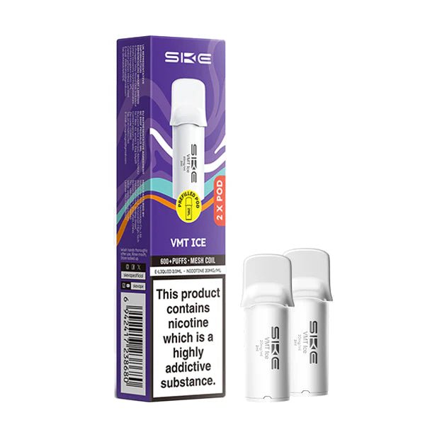 SKE 600 PRO Prefilled Pods vmt ice pods with packaging on a white background - uk vape sales