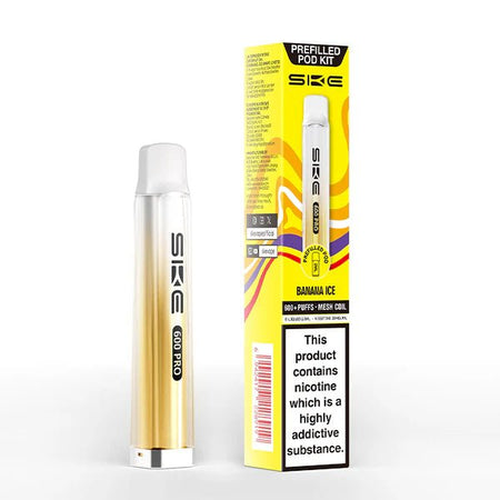 SKE 600 PRO vape kit banana ice device and packaging on a white background - uk vape sales