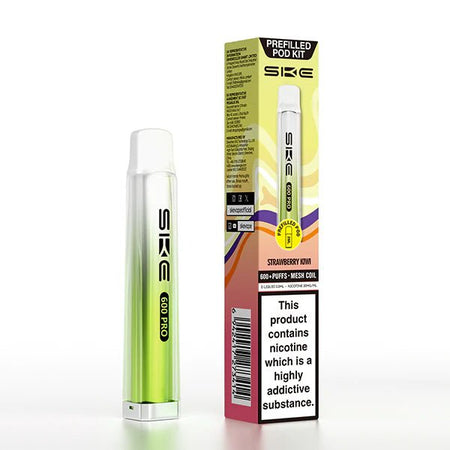SKE 600 PRO vape kit strawberry kiwi device and packaging on a white background - uk vape sales