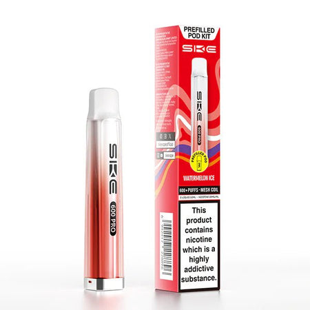 SKE 600 PRO vape kit watermelon ice device and packaging on a white background - uk vape sales
