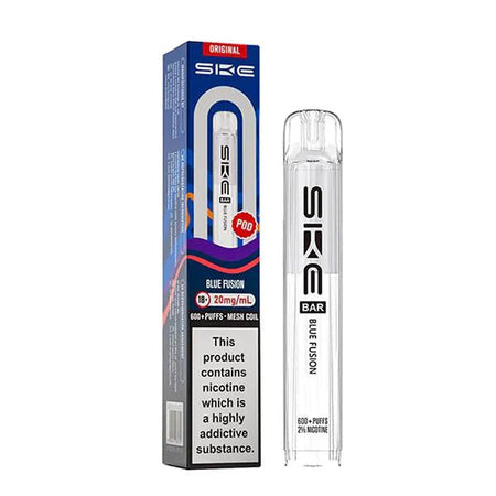 SKE Bar Original Refill Pods blue fusion pod with packaging on a white background - uk vape sales