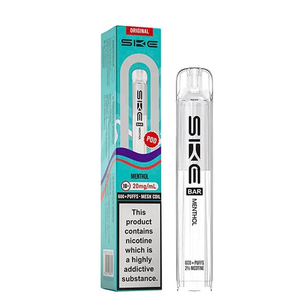SKE Bar Original Refill Pods menthol pod with packaging on a white background - uk vape sales