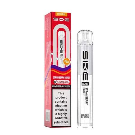 SKE Bar Original Refill Pods watermelon strawberry pod with packaging on a white background - uk vape sales