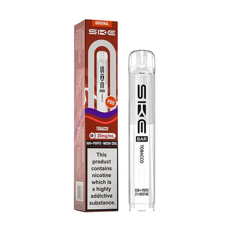 SKE Bar Original Refill Pods tobacco pod with packaging on a white background - uk vape sales