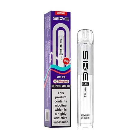 SKE Bar Original Refill Pods vmt ice pod with packaging on a white background - uk vape sales