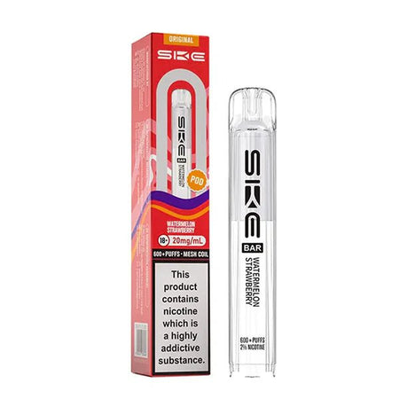 SKE Bar Original Refill Pods watermelon strawberry pod with packaging on a white background - uk vape sales