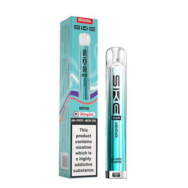SKE Bar Original vape kit menthol device and packaging on a white background - uk vape sales