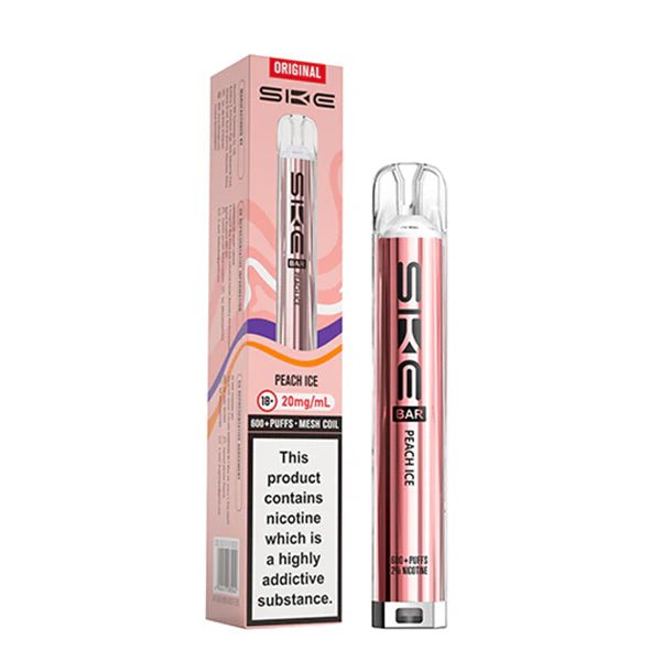 SKE Bar Original vape kit peach ice device and packaging on a white background - uk vape sales