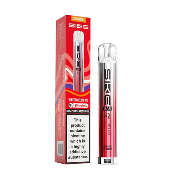 SKE Bar Original vape kit watermelon ice device and packaging on a white background - uk vape sales