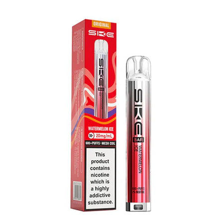 SKE Bar Original vape kit watermelon ice device and packaging on a white background - uk vape sales