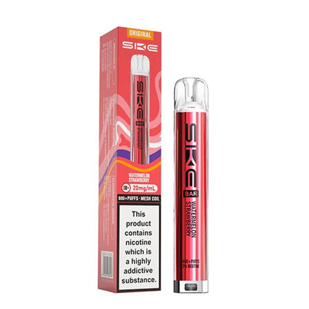 SKE Bar Original vape kit watermelon strawberry device and packaging on a white background - uk vape sales