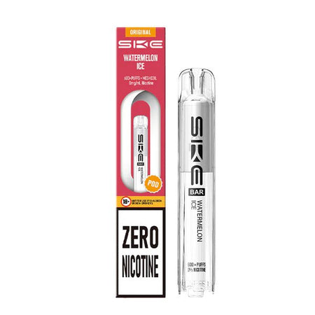 SKE Bar Zero Nicotine Pods watermelon ice pod with packaging on a white background - uk vape sales