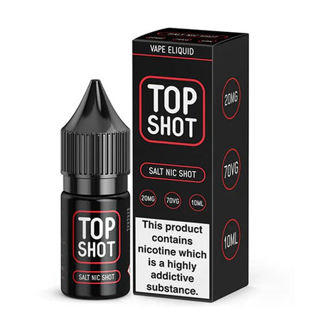 Top Shot Nicotine Booster Shots 20mg Nic Shot 10ml Bottle With Packaging on White Background - UK Vape Sales