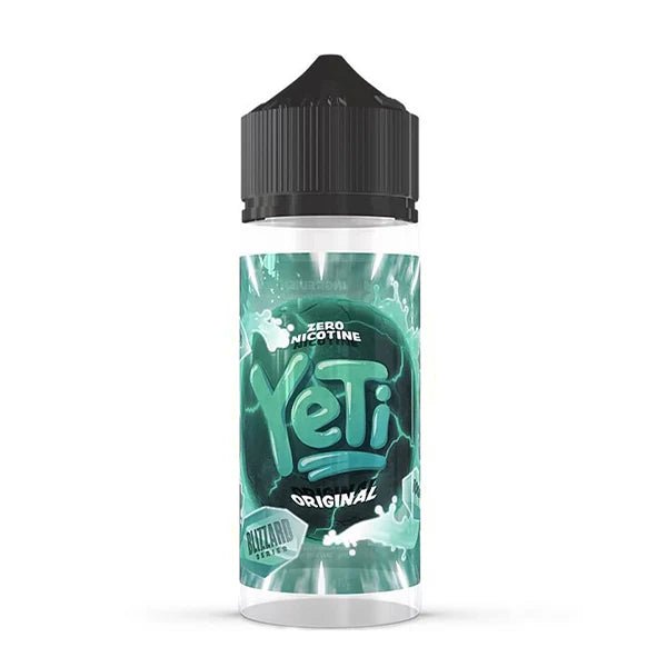Yeti Blizzard E-Liquid original 100ml shortfill bottle on a white background - uk vape sales