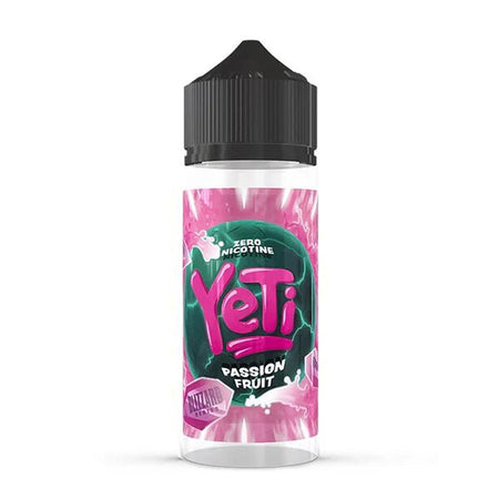 Yeti Blizzard E-Liquid passion fruit 100ml shortfill bottle on a white background - uk vape sales