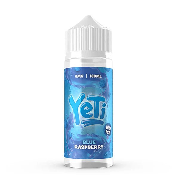 Yeti Defrosted E-Liquid blue raspberry 100ml shortfill bottle on a white background - uk vape sales