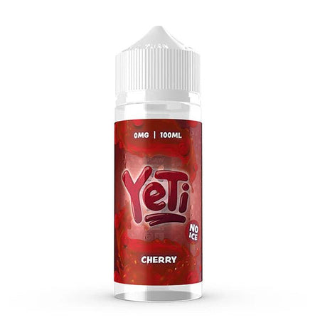 Yeti Defrosted E-Liquid cherry 100ml shortfill bottle on a white background - uk vape sales