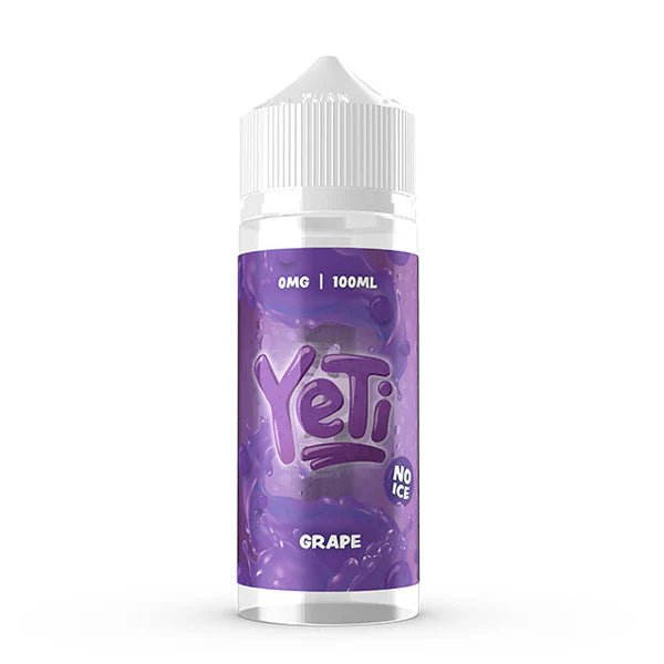 Yeti Defrosted E-Liquid grape 100ml shortfill bottle on a white background - uk vape sales