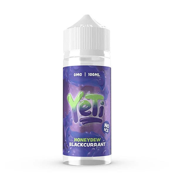 Yeti Defrosted E-Liquid honeydew blackcurrant 100ml shortfill bottle on a white background - uk vape sales