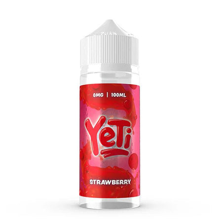 Yeti Defrosted E-Liquid strawberry 100ml shortfill bottle on a white background - uk vape sales